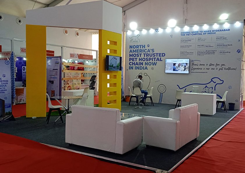 Evernorth Health Services branded wall display