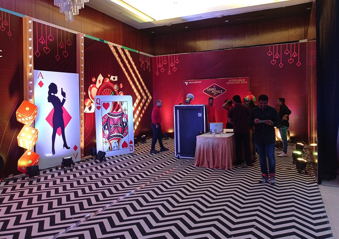 Kids' interactive gaming booth with colorful design